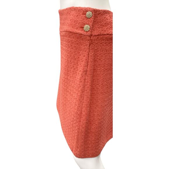 NWT St. John Skirt Women’s Size 14 Wool Rayon Blend Gorgeous Tangerine Color - Picture 2 of 4